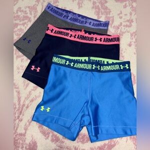 Under Armour High Waisted Compression Shortie Shorts Bundle Women’s S